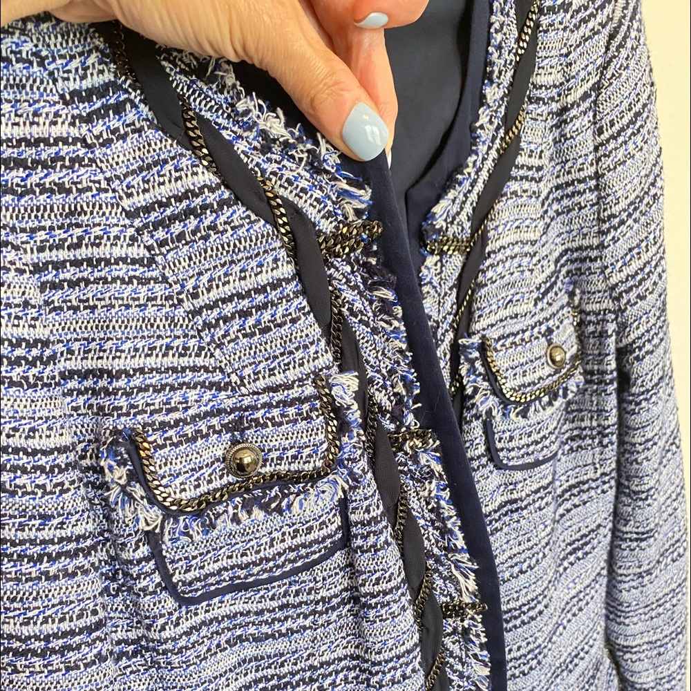 NWOT White House black market Blue Jacket Size 2 - Picture 3 of 15